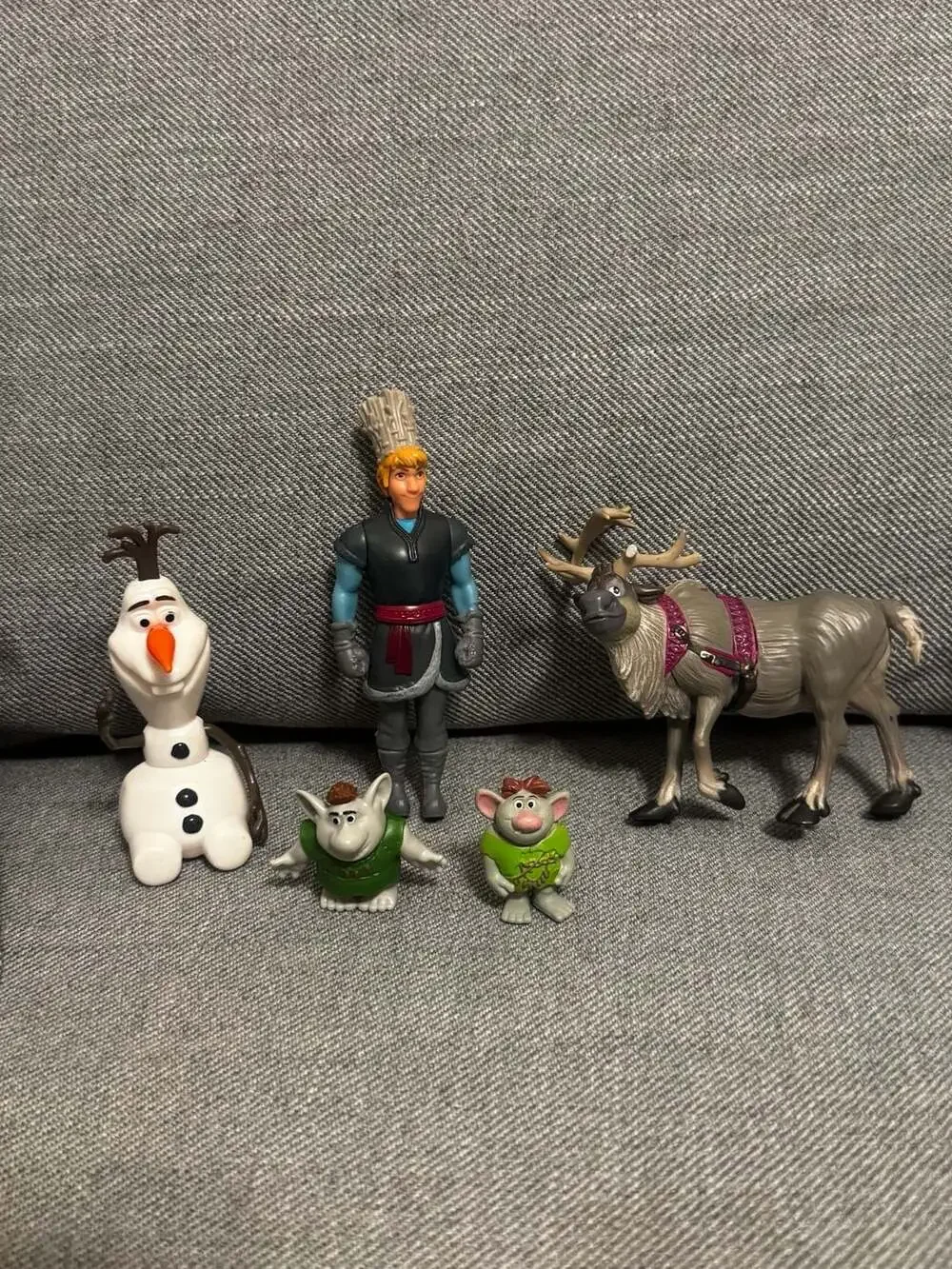 Disney Frozen Mattel 2013 Kristoff, Olaf, Sven, and Troll Figures Lot
